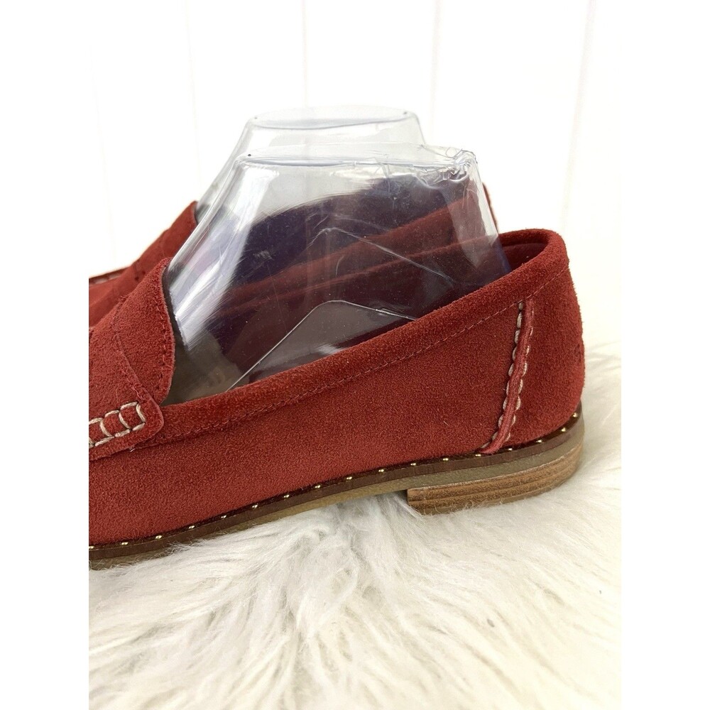 Sperry Wine Red Seaport Studded Penny Suede Loafers Womens Size 8.5 Coastal - Picture 3 of 8